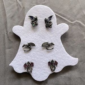 Dragon Earrings - Set of 3 🐉